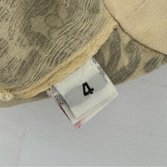 Naeem Khan Ivory & Brown Silk Embroidered Top Women’s Size 4 - Picture 10 of 10